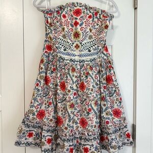Anthropologie Forever That Girl Strapless Floral Mini Dress Size M